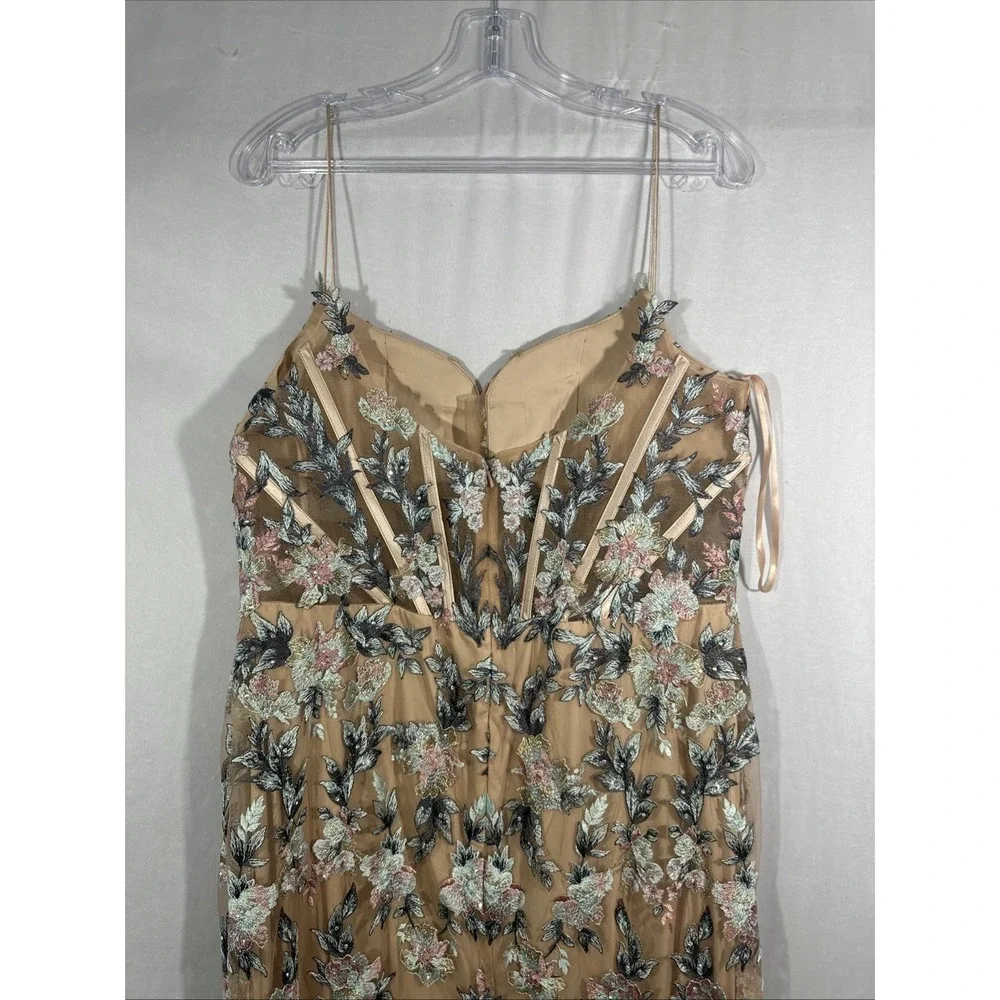 NWT $798 Mac Duggal [ 14 ] 79313 Embroidered Spaghetti Strap Trumpet Gown #J1687 - Picture 13 of 14